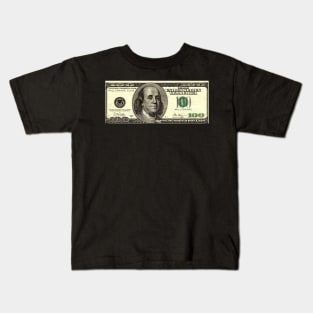 100 dollars, millionaire club Kids T-Shirt